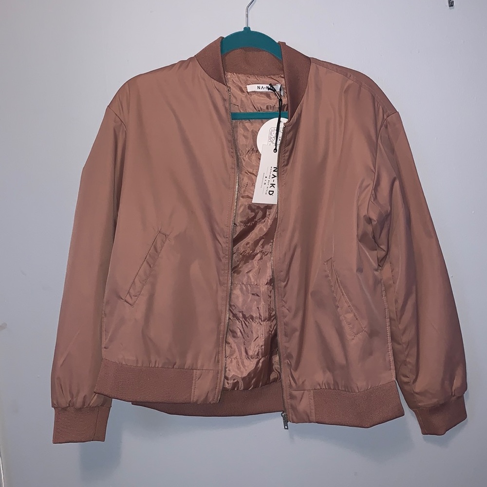 Side slit bomber jacket